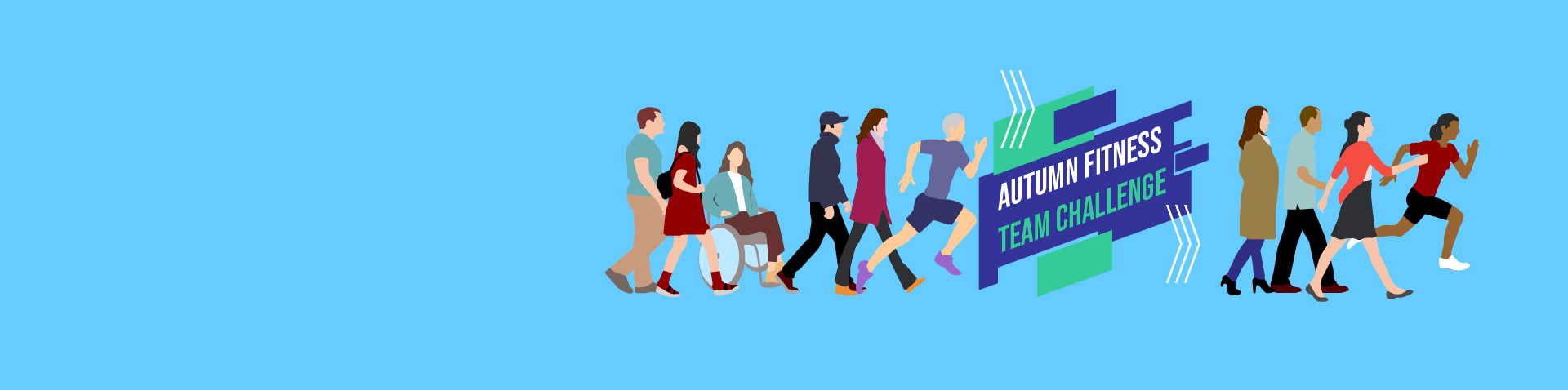 illustration of employees running